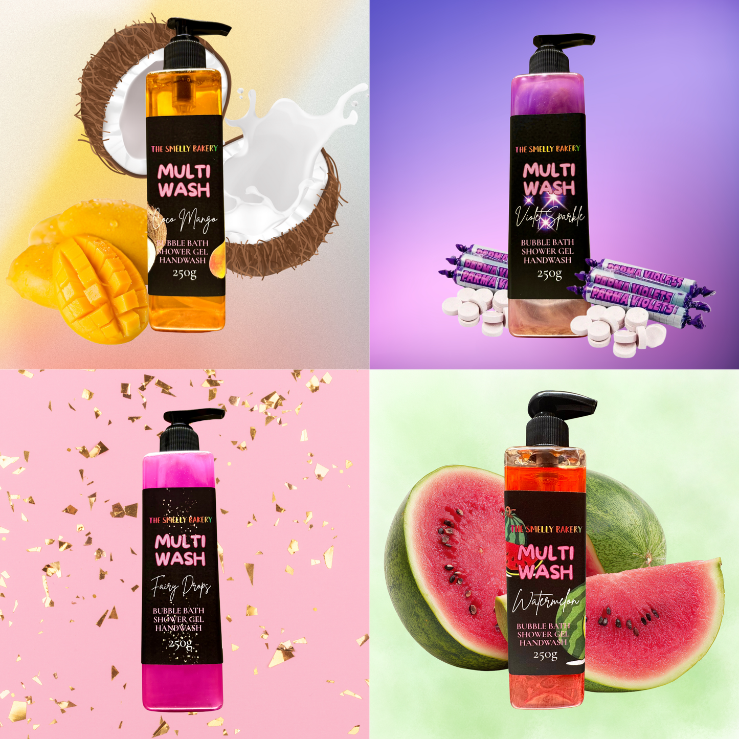 Multiwash 3 in 1- Shower Gel Hand Wash Bubble Bath