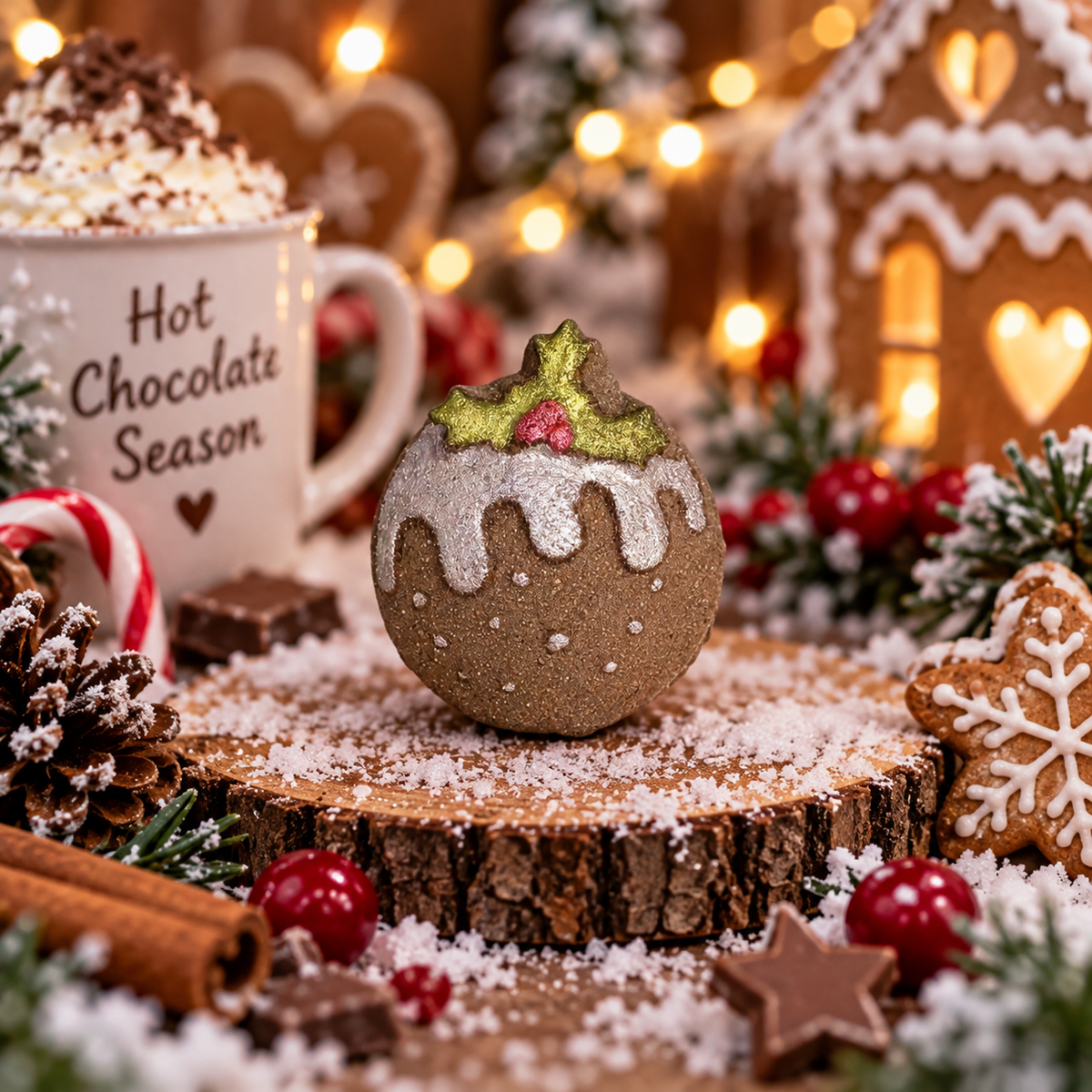 Mini Christmas Bath Bombs- x10