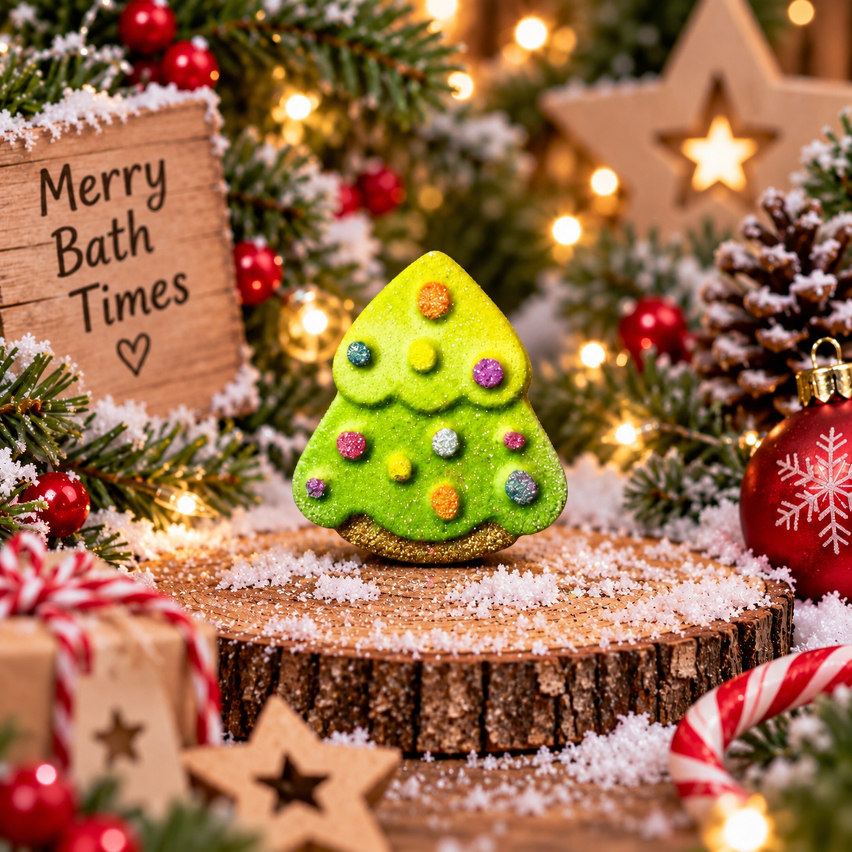Mini Christmas Bath Bombs- x10
