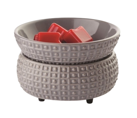 Ceramic Grey Electric Wax Melter - Dimpled