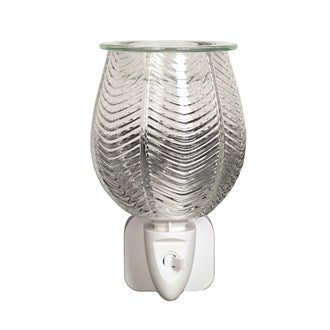 Plug In Wax Melt Burner- Ribbed Clear Lustre