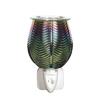 Plug In Wax Melt Burner- Ribbed Jade Lustre