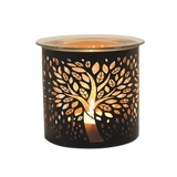 Tealight Wax Melter and Candle Holder - Black Tree of Life