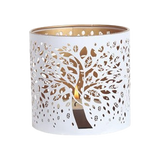 Tealight Wax Melter and Candle Holder - white Tree of Life