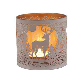 Tealight Wax Melter and Candle Holder - White Stag