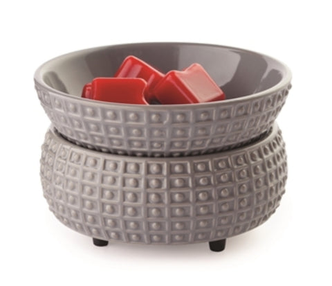 Ceramic Grey Electric Wax Melter - Dimpled