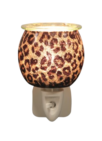 Wax Melt Burner Plug In- Animal Print Gold